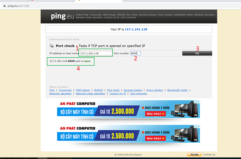 Điền địa chỉ vào Wan