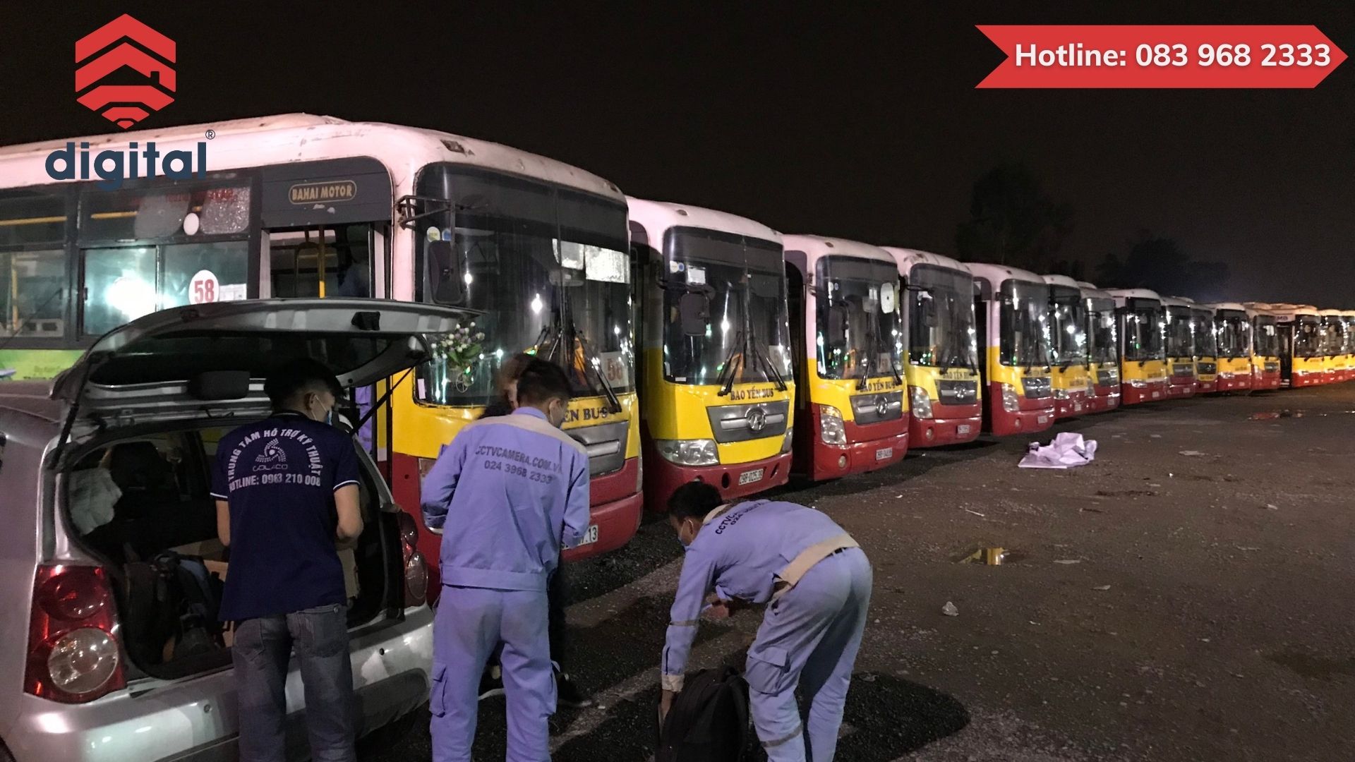 Lắp đặt camera trên xe khách, xe bus, ô tô