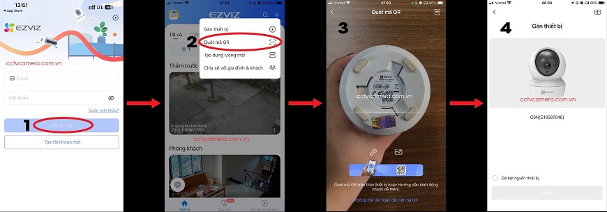 Cách kết nối camera ezviz c6n với điện thoại