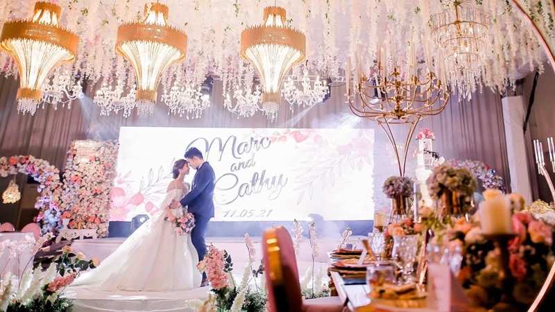 màn hình led sân khấu tiệc cưới