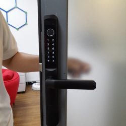 Khóa vân tay cửa nhôm ng9 ảnh 2