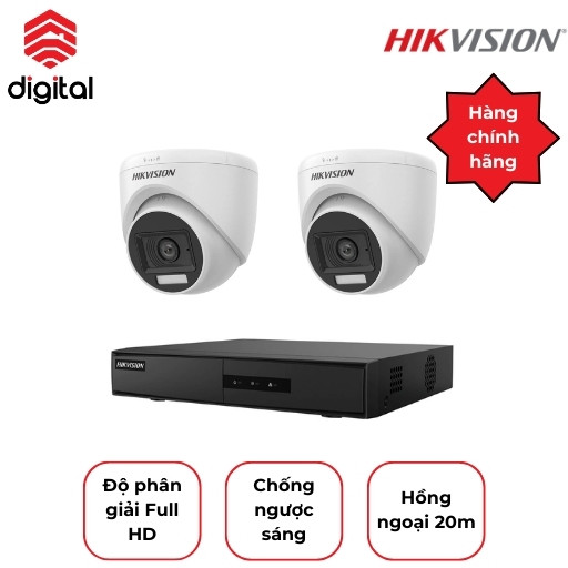 Trọn Bộ 2 Camera Hikvision Full HD
