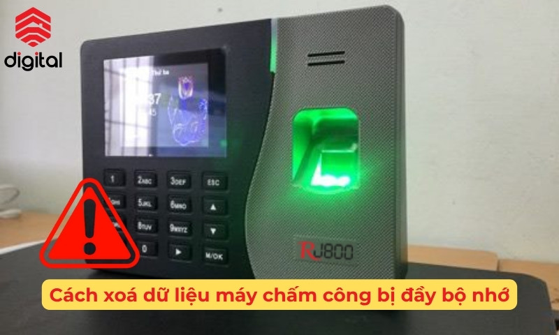 bộ nhớ máy chấm công bị đầy