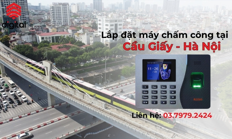 Lắp đặt máy chấm công tại Cầu Giấy